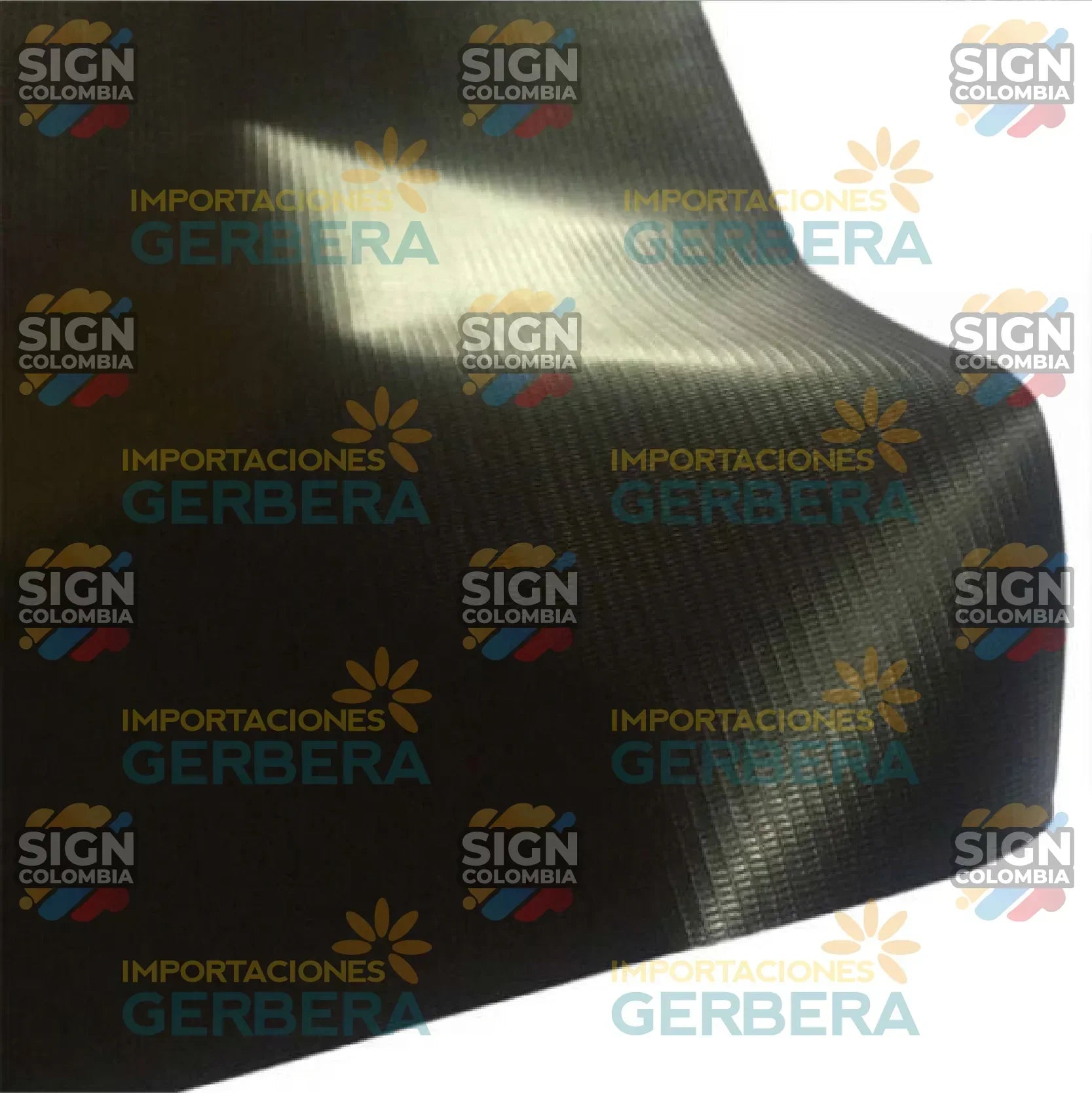 Lona Banner Mate Reverso Negro 13oz 380g - SIGN COLOMBIA Plotter de corte